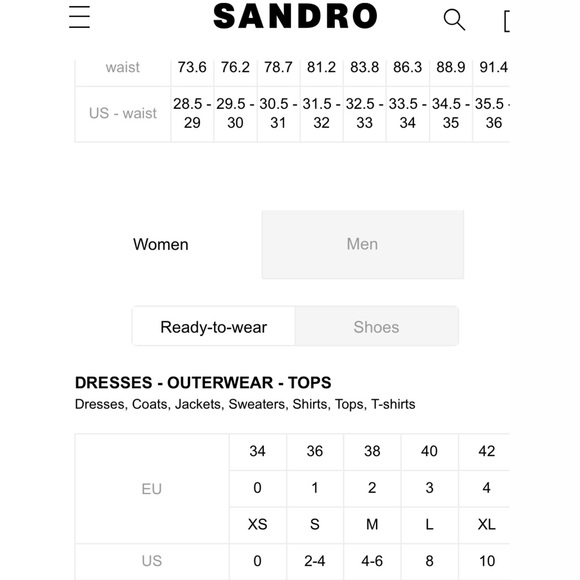 Sandro Paris Stripped Button Up Shirt Top Sz S - Picture 12 of 12